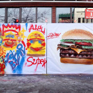 Presentation / 2.02.2013 / Graffiti specialists drew the biggest burger Whopper
