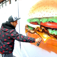 Presentation / 2.02.2013 / Graffiti specialists drew the biggest burger Whopper
